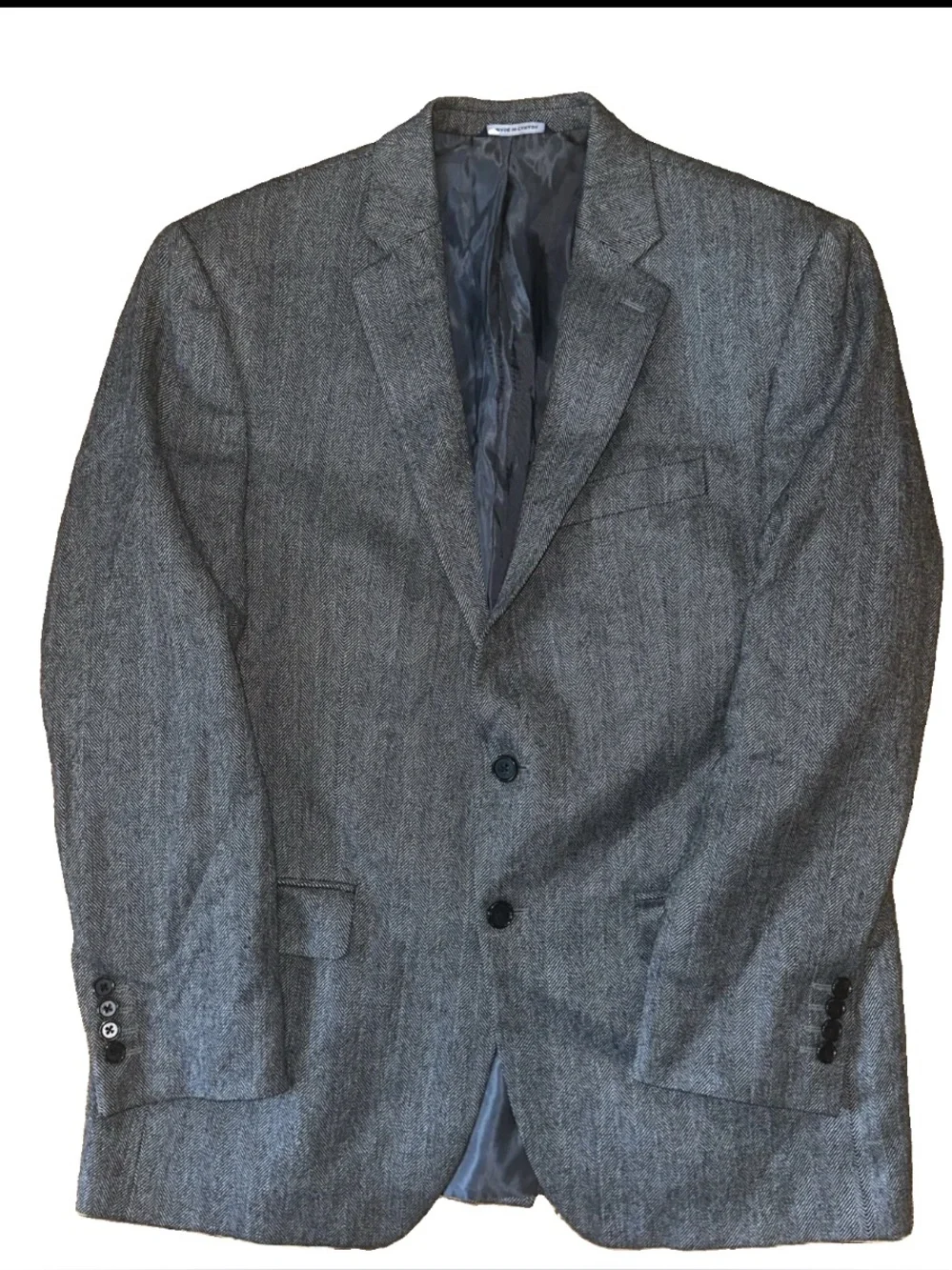 Ralph Ralph Lauren Blazer Gray Sport Coat  42R Herringbone wool Men Jacket